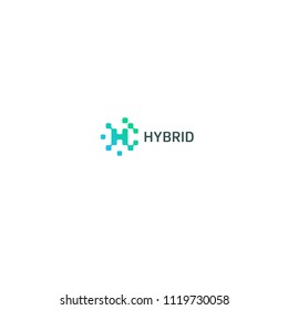 best original logo designs inspiration and concept for hibrid technology by sbnotion