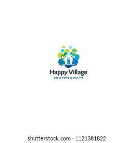 best original logo designs inspiration and concept for Happy Village home live by sbnotion