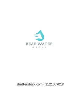 best original logo designs inspiration and concept for BEAR WATER deliver by sbnotion