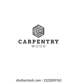 best original logo designs inspiration and concept for wood, carpentry, construction and woodpecker