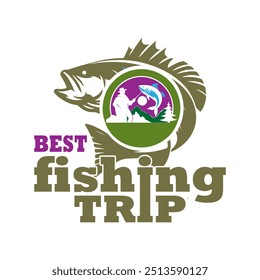 Best Outdoor Fishing Experience And Big Fish Hunting Adventure Vector T-shirt Design Illustration