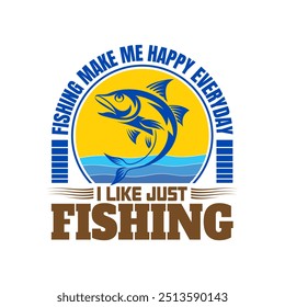 Best Outdoor Fishing Experience And Big Fish Hunting Adventure Vector T-shirt Design Illustration