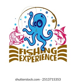 Best Outdoor Fishing Experience And Big Fish Hunting Adventure Vector Tshirt Design Illustration