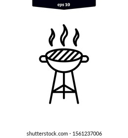 The best outdoor grill vector icon illustration isolated on white background. eps10