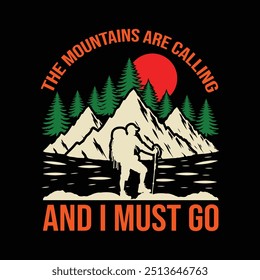 Best Outdor t-shirt design,Hiking t-shirt illustration for printing.