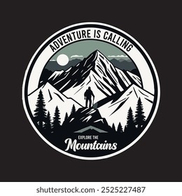 Best Outdor t-shirt design,Hiking t-shirt illustration for printing.