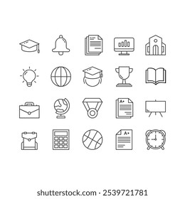 Best Outline Education Icon Set