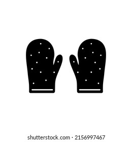 The Best Oven Gloves Silhouette Illustration Image Vector High Quality. Best Mitten Silhouette Image Vector.