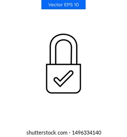 The Best Padlock Simple Icon Vector Security Safe
