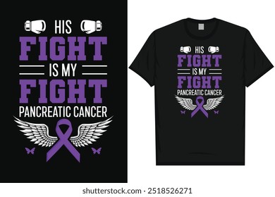 Best pancreatic cancer awareness fighting against pancreatic cancer stronger than cancer i wear purple for dad i wear purple mom typography graphics tshirt design