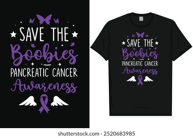 Best pancreatic cancer awareness fighting against pancreatic cancer stronger than cancer i wear purple for dad i wear purple mom typography graphics tshirt design