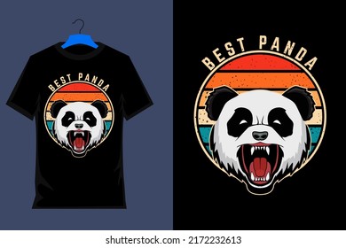 Best Panda Retro Vintage T Shirt Design