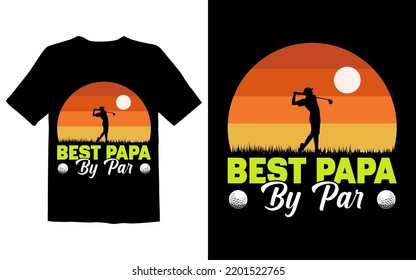 Best Papa by Par T Shirt Design