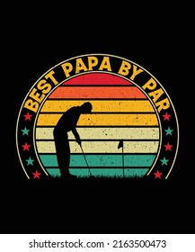 Best Papa by Par T-Shirt Design