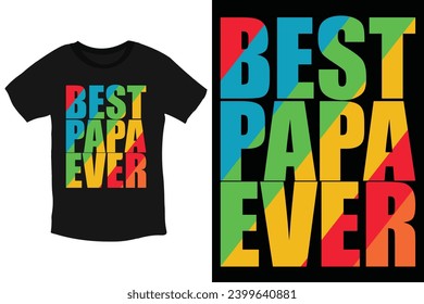 Bestes papa-jemals cooles Typografie-T-Shirt-Design des Vaters