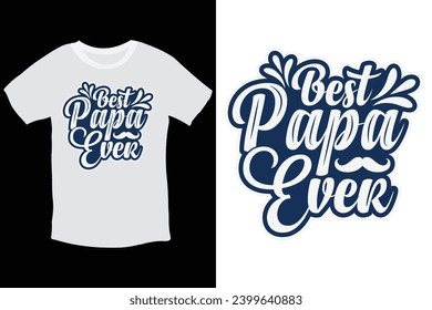 Bestes papa-jemals cooles Typografie-T-Shirt-Design des Vaters