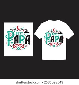 Plantilla de diseño de camiseta "Best Papa".