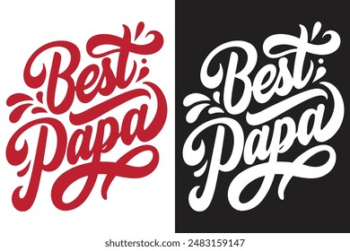 Mejor papa tipografía camiseta diseño ilustración de Arte vectorial