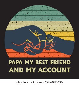 Best Papa Vector T-shirt Design