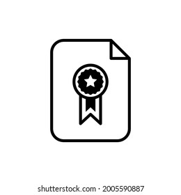 Plantilla gráfica de diseño de icono de documento de mejor papel aislada