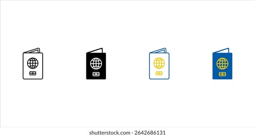 The best of Passport icon vector, illustration logo template in trendy style. Suitable for many purposes.
