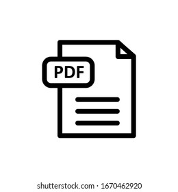 The Best Pdf Document Icon Vector. Eps10