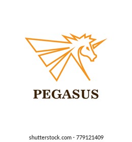 Best Pegasus Logo Design Vector