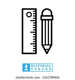 best pencil icon with ruler icon 