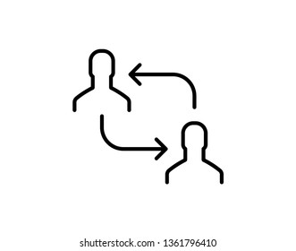 Best People Transfer Icon Vector Stock Vector (Royalty Free) 1361796410 ...