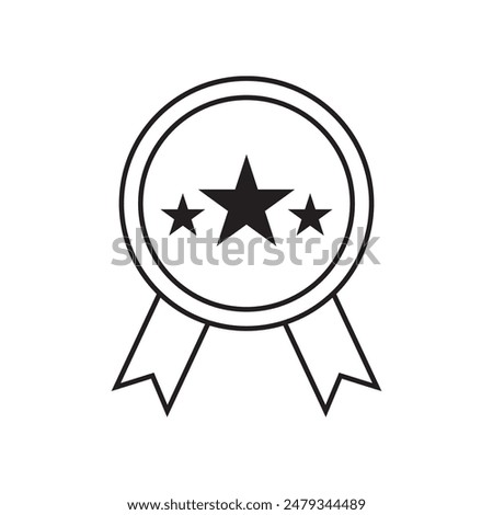 Best performance badge, vector outline bagge icon