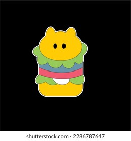 DISEÑO GRÁFICO DE BURGER VECTOR DE FUNNY DE MEJOR RENDIMIENTO
