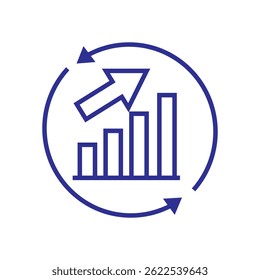 Icono de Vector de mejor rendimiento, Icono de crecimiento 