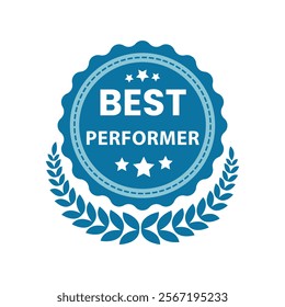 Best performer badge for employee or student arrtactive appreciation badge