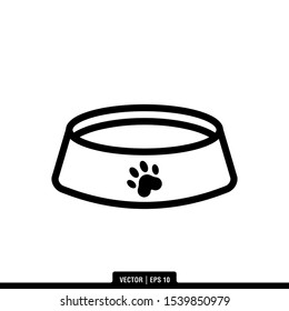 The best Pet Food Bowl icon vector, illustration logo template in trendy style. Suitable for many purposes.
