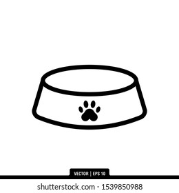 The best Pet Food Bowl icon vector, illustration logo template in trendy style. Suitable for many purposes.
