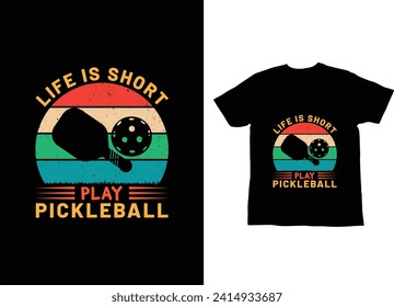 Best pickleball t-shirt design paddle vector t-shirt  vector  bundle, pickleball shirt 