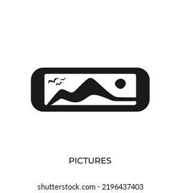 The best Pictures icon vector. Symbol illustration in unique trendy style. From Computer Operating System icons theme collections. Suitable for many purpose.