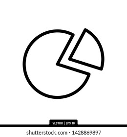 The best of pie chart icon vector, illustration logo template in trendy style. Suitable for many purposes.
