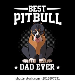 best pitbull dog dad dog owner funny sweat drawstring bag art vector design illustration print poster