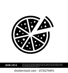 The best Pizza icon vector, illustration logo template in trendy style. Suitable for many purposes.