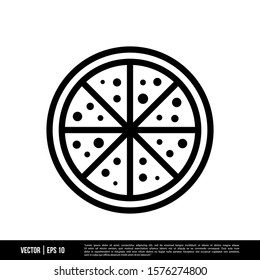 The best Pizza icon vector, illustration logo template in trendy style. Suitable for many purposes.