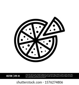 The best Pizza icon vector, illustration logo template in trendy style. Suitable for many purposes.