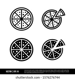 The best Pizza icons vector collection, illustration logo template in trendy style. Suitable for many purposes.