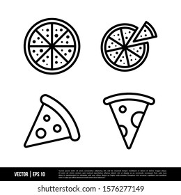 The best Pizza icons vector collection, illustration logo template in trendy style. Suitable for many purposes.