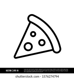 The best Pizza Slice icon vector, illustration logo template in trendy style. Suitable for many purposes.