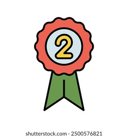 best place medal icon with white background vector stock illustration