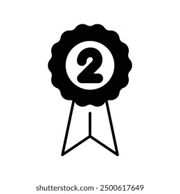 best place medal icon with white background vector stock illustration