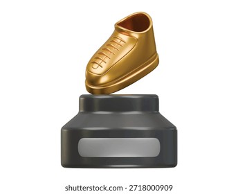 Mejor jugador icono de trofeo 3D ilustración render