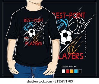 best point players, vector typography sport illustration design graphic for print