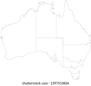 best popular Australia black and white map